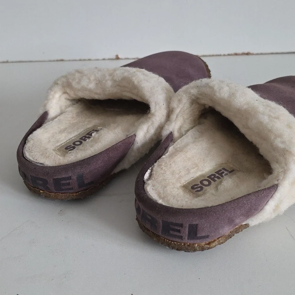 SOREL | Kids Nakiska Slide II Purple Slippers Suede Sz 1